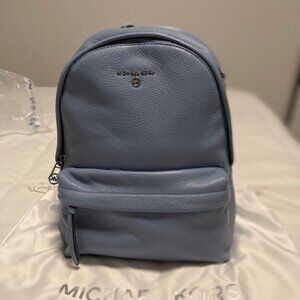 Michael Kors Soft Leather Blue Medium Backpack